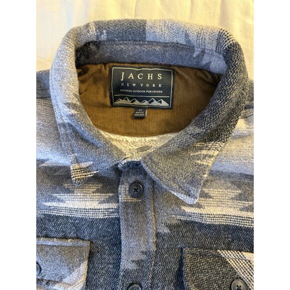 Men’s Jachs NY Wool Blend Sherpa Lined Shirt Jacket with Grey and Black, Size XL - Picture 4 of 5